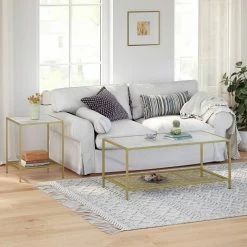 VASAGLE Beistelltisch »LGT030W01 LGT030A01«, Couchtisch mit 2 Ebenen, aus Hartglas, Gold-Transparent 33 VASAGLE Beistelltisch »LGT030W01 LGT030A01«, Couchtisch mit 2 Ebenen, aus Hartglas, Gold-Transparent -Vasagleaus Geschaft 00726668 9ce8 463e 9599 44d29d991b6b