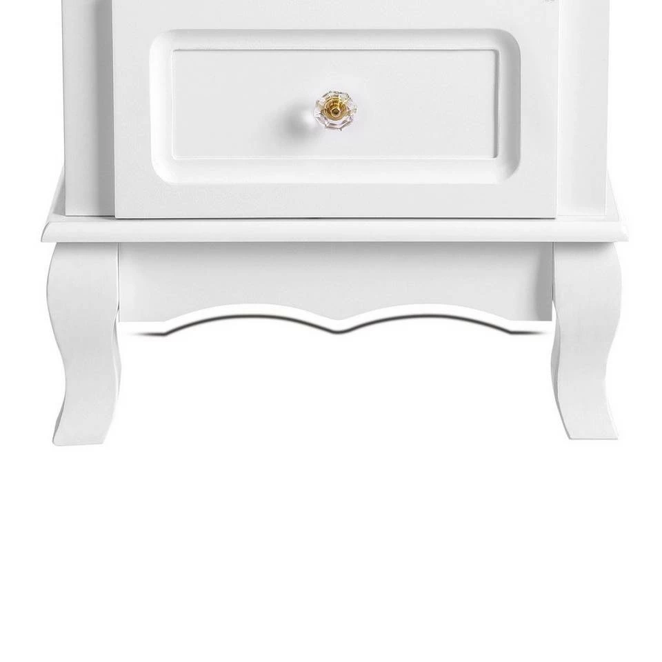 VASAGLE Nachttisch »RDN012«, 2 Stück Beistellschränke, Beine aus Kiefernholz, weiß 8 VASAGLE Nachttisch »RDN012«, 2 Stück Beistellschränke, Beine aus Kiefernholz, weiß – Bild 6