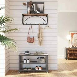 VASAGLE Schuhbank »LBS73 LBS74 LBS078«, Schuhregal mit Sitzfläche, Schuhablage, Flur, verschiedene Größen, vintage Grau -Vasagleaus Geschaft 015fd6be 6ef0 4175 9192 f9414ea50178