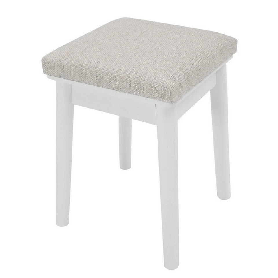 VASAGLE Schminktisch »RDT32K«, Frisiertisch, Kosmetiktisch mit Hocker, 4 Schubladen, weiß-naturfarben 8 VASAGLE Schminktisch »RDT32K«, Frisiertisch, Kosmetiktisch mit Hocker, 4 Schubladen, weiß-naturfarben – Bild 6