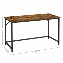 VASAGLE Schreibtisch »LWD41X LWD038 039 041 043«, Computertisch, 80/100/120/140 x 50 x 75 cm, Arbeitszimmer, Büro, einfacher Aufbau, Industrie-Design Grau, Vintage -Vasagleaus Geschaft 01aabf58 f14d 49da a044 f7942bca19ba