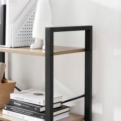 VASAGLE Bücherregal »LLS061B01 LLS60BX LLS060B02 LLS062B01«, Standregal, Stahlgestell, Büro und Flur, Industrie-Design Greige-schwarz, Vintage -Vasagleaus Geschaft 027b0af6 81c8 41ed 9190 3e4da9328c60