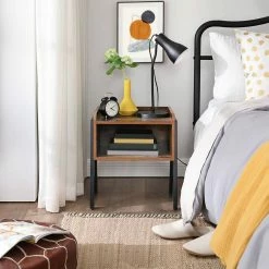 VASAGLE Nachttisch »LET54X LET799B01« (1-St), Beistelltisch, stapelbarer Nachtschrank, Metallbeine, vintage -Vasagleaus Geschaft 064657a6 20ce 4443 ab68 59ac827029a6