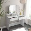VASAGLE Schminktisch »RDT115W01«, Frisiertisch, Kosmetiktisch mit Klappspiegel und 2 Schubladen, mit 3 offenen Fächern 1 VASAGLE Schminktisch »RDT115W01«, Frisiertisch, Kosmetiktisch mit Klappspiegel und 2 Schubladen, mit 3 offenen Fächern -Vasagleaus Geschaft 08f0d814 ec91 4296 9696 7871d5343b97