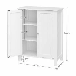VASAGLE Badkommode »BCB60W«, Badezimmerschrank, 60 x 80 x 30 cm, weiß -Vasagleaus Geschaft 0982dfe9 ebcd 45a9 81b2 e0c361f1a52b