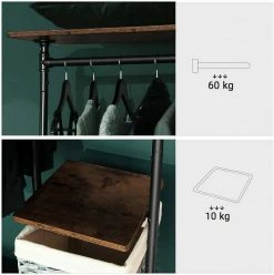 VASAGLE Kleiderständer »HSR66BX«, Schwerlast Garderobenständer auf Rollen, vintage -Vasagleaus Geschaft 0a881d3a e8de 4df4 8080 097c4e1dcf20