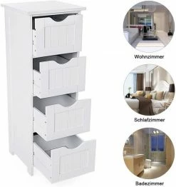 VASAGLE Badkommode »LHC40W LHC040G01«, Badezimmerschrank, Badschrank, weiß Grau, Wei&szlig; -Vasagleaus Geschaft 0aa5ce6d 78ae 4465 a8b8 24cdd3144951