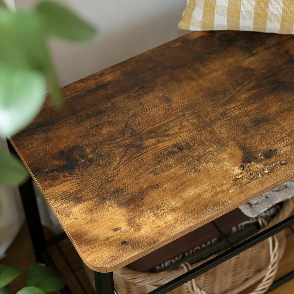 VASAGLE Garderobenständer »HSR41«, Kleiderständer mit Schuhablagen, vintage Grau, Walnussbraun 10 VASAGLE Garderobenständer »HSR41«, Kleiderständer mit Schuhablagen, vintage Grau, Walnussbraun – Bild 8