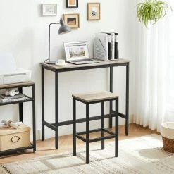 VASAGLE Barhocker »LBC65X LBC065B02«, 2er Set Barstühle, für Küche, Wohnzimmer, Esszimmer, Industrie-Design Greige, Vintage -Vasagleaus Geschaft 0c17d1e8 0a69 47db bcee 29ab318c7ebd