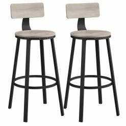 VASAGLE Barhocker »LBC026B01V1/B02/076B01« (2 St), 2er Set Barstühle, Küchenstühle, Sitzhöhe 73 / 62.5 cm, vintage Greige-Schwarz, Vintagebraun-Schwarz -Vasagleaus Geschaft 0d405ad5 e01e 4d12 9481 52a21ae62a05