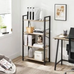 VASAGLE Bücherregal »LLS061B01 LLS60BX LLS060B02 LLS062B01«, Standregal, Stahlgestell, Büro und Flur, Industrie-Design Greige-schwarz, Vintage -Vasagleaus Geschaft 0e74b5b6 4ed5 4941 a189 e1f613a7de54