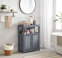 VASAGLE Badkommode »BBC40/040«, Badezimmerschrank, Badezimmerregal, Aufbewahrungsregal, mit 2 Türen Grau, Weiß 29 VASAGLE Badkommode »BBC40/040«, Badezimmerschrank, Badezimmerregal, Aufbewahrungsregal, mit 2 Türen Grau, Weiß -Vasagleaus Geschaft 0f662939 5b55 4af7 a6f9 0f232eb99dd3