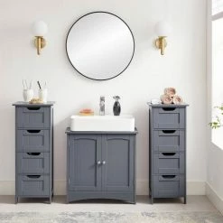 VASAGLE Badkommode »LHC40W LHC040G01«, Badezimmerschrank, Badschrank, weiß Grau, Wei&szlig; -Vasagleaus Geschaft 108c61a2 4491 4452 8493 96bef9027a56