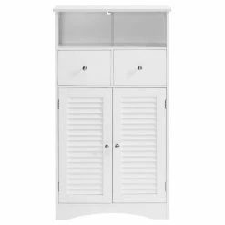 VASAGLE Badkommode »BBC145W01«, Kommode mit 2 Türen, 2 Schubladen, Hoch 108 cm, verstellbare Regalebene, skandinavischer Stil, weiß -Vasagleaus Geschaft 115fd985 c7e2 4eb7 97e9 fbff692f26fc