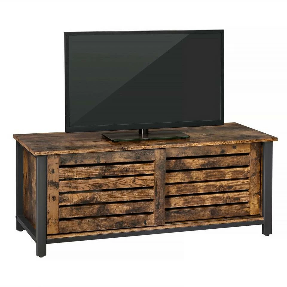 VASAGLE Lowboard »LTV41BX«, TV-Schrank für Fernseher bis 48 Zoll, Schuhschrank, Schiebetüren und verstellbarer Regalebene, Wohnzimmer, 110 x 40 x 45 cm 8 VASAGLE Lowboard »LTV41BX«, TV-Schrank für Fernseher bis 48 Zoll, Schuhschrank, Schiebetüren und verstellbarer Regalebene, Wohnzimmer, 110 x 40 x 45 cm – Bild 6