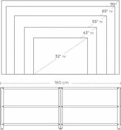 VASAGLE Lowboard »LTV094 / 095B01«, TV-Schrank, Fernsehtisch, TV-Regal, mit Ablagen, Stahlgestell, vintage -Vasagleaus Geschaft 19b8e77c d4c2 4e63 a314 dff3dcf63d9a