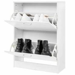 VASAGLE Schuhschrank »LBC602H LBC02WT« Schuhkommode, Trennwände verstellbar und abnehmbar, für 12 Paar Damenschuhe oder 8 Paar Herrenschuhe Eichefarben, Weiß -Vasagleaus Geschaft 1d4918a6 ef1f 4b11 8704 8e19ba6eae24