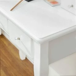 VASAGLE Schminktisch »RDT175W01«, Frisiertisch, Kosmetiktisch mit gepolsterter Hocker, 5 Schubladen, weiß -Vasagleaus Geschaft 1e793e95 f846 4530 a2f4 740001adfb66