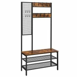 VASAGLE Garderobenständer »HSR86/086/98«, Kleiderständer mit 12 Kleiderhaken und Schuhregal, vintage Greige -Vasagleaus Geschaft 1e996aff 6930 4a44 870c 38fdfe2da662