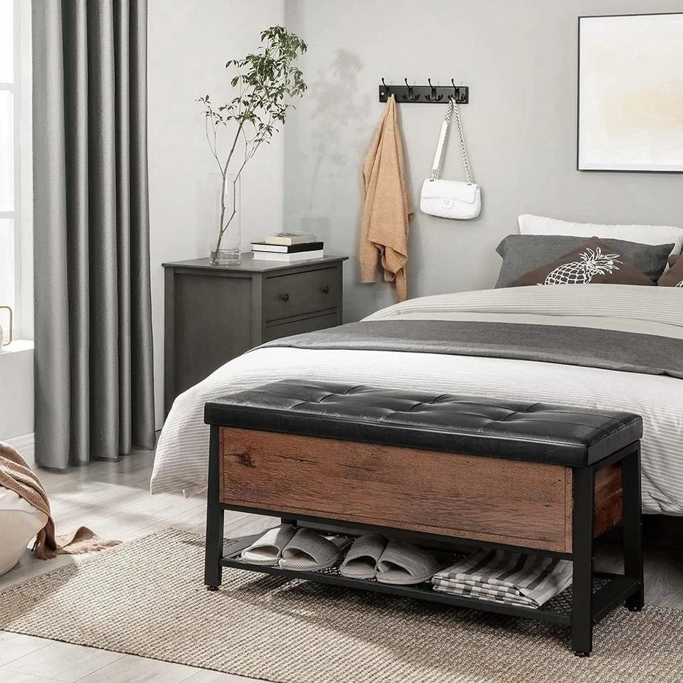 VASAGLE Sitzbank »LSB47BX LSB047B03«, Sitzbank, Eisen, vintage Haselnussbraun 13 VASAGLE Sitzbank »LSB47BX LSB047B03«, Sitzbank, Eisen, vintage Haselnussbraun – Bild 11