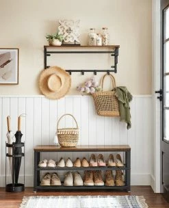 VASAGLE Schuhbank »LBS73 LBS74 LBS078«, Schuhregal mit Sitzfläche, Schuhablage, Flur, verschiedene Größen, vintage Grau -Vasagleaus Geschaft 21ab7de0 ab16 482b 8876 d4ec8a97a60b