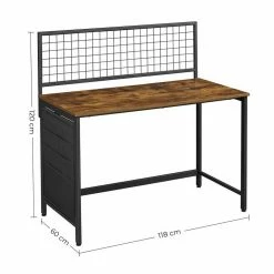 VASAGLE Computertisch »LWD053B01«, Schreibtisch mit Gitterwand, vintage -Vasagleaus Geschaft 21ca0b32 6442 41ce 9ee6 ad1284ac8de3