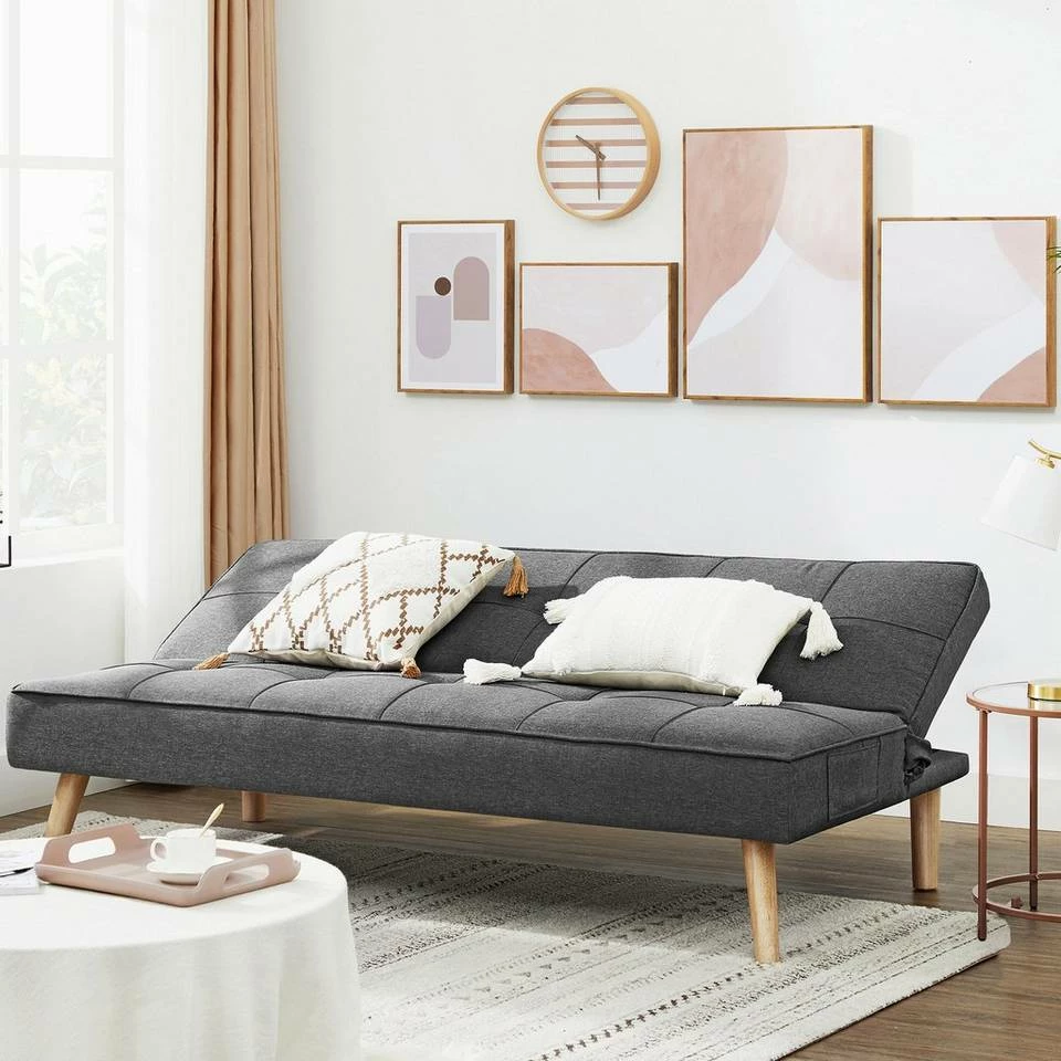 VASAGLE Schlafsofa »LCS701«, Schlafcouch, Bettsofa, 175 x 83 x 76 cm, Ausklappsofa, Wohnheim, grau Beige 4 VASAGLE Schlafsofa »LCS701«, Schlafcouch, Bettsofa, 175 x 83 x 76 cm, Ausklappsofa, Wohnheim, grau Beige – Bild 3