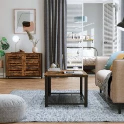 VASAGLE Kommode »LSC081B01«, Sideboard, Küchenschrank mit Schiebetüren, Wohnzimmer, Flur, Homeoffice, Stahlgestell, Breite 100 cm, vintage -Vasagleaus Geschaft 23c72b5e aee8 4737 82c1 800d8af80a1a