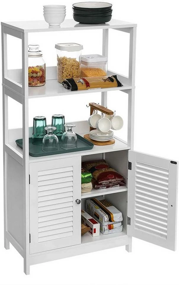 VASAGLE Badkommode »BBC81WT«, Hochschrank, Bücherregal, 60 x 32,5 x 122 cm, weiß 6 VASAGLE Badkommode »BBC81WT«, Hochschrank, Bücherregal, 60 x 32,5 x 122 cm, weiß – Bild 4