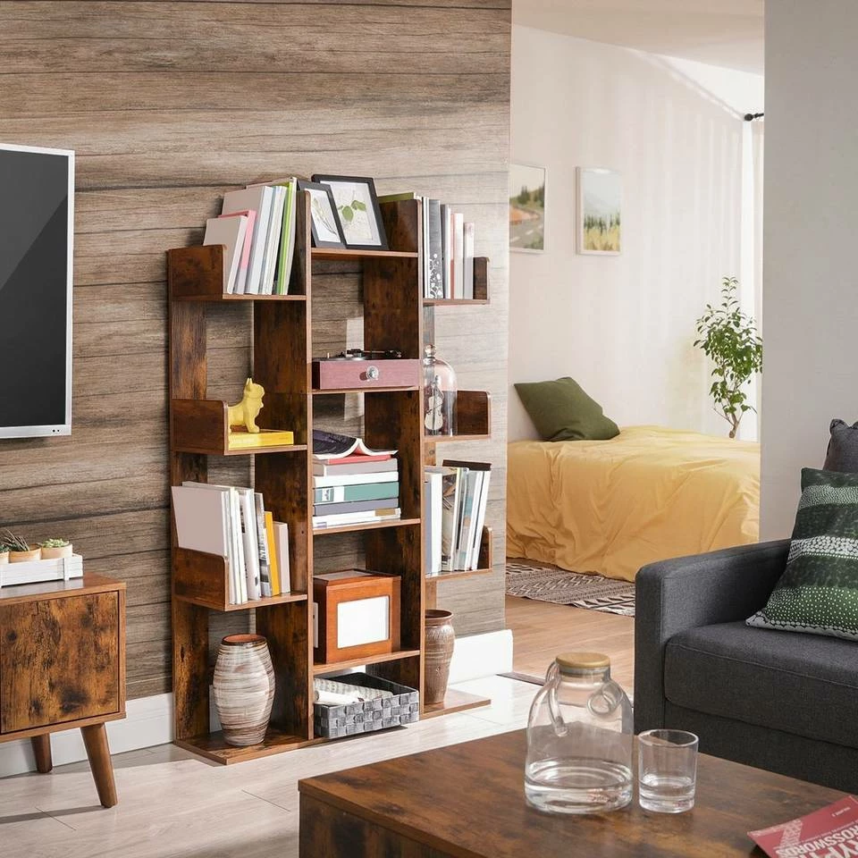 VASAGLE Bücherregal »LBC67BXV1 LBC067W01«, Standregal mit 13 Fächern, Aufbewahrungsregal, 86 x 25 x 140 cm, mit abgerundeten Ecken Vintage, Weiß 6 VASAGLE Bücherregal »LBC67BXV1 LBC067W01«, Standregal mit 13 Fächern, Aufbewahrungsregal, 86 x 25 x 140 cm, mit abgerundeten Ecken Vintage, Weiß – Bild 4