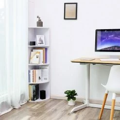 VASAGLE Bücherregal »LBC42WT«, 4 Ebenen Eckregal, 129,5cm, Standregal, für Küche, Schlafzimmer, Wohnzimmer, Büro, weiß 11 VASAGLE Bücherregal »LBC42WT«, 4 Ebenen Eckregal, 129,5cm, Standregal, für Küche, Schlafzimmer, Wohnzimmer, Büro, weiß -Vasagleaus Geschaft 262bfdfb a072 437b 8617 26a811d3e1cc