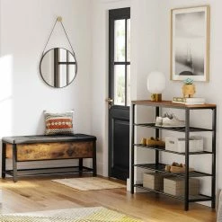 VASAGLE Schuhregal »LBS14 LBS15 LBS016«, Schuhablage mit Gitterebenen und großzügiger Oberfläche für Taschen, Metall, unterschiedliche Höhen, vintage Greige -Vasagleaus Geschaft 27c80642 e9b4 4017 adfd 5dfd28130a98