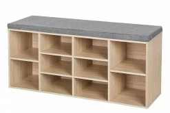 VASAGLE Schuhbank »LHS10«, Schuhregal, Sitzbank, 10 Fächer, mit Polsterung, multifunktional, 104 x 30 x 48 cm Natur, Vintage, Weiß 41 VASAGLE Schuhbank »LHS10«, Schuhregal, Sitzbank, 10 Fächer, mit Polsterung, multifunktional, 104 x 30 x 48 cm Natur, Vintage, Weiß -Vasagleaus Geschaft 2831c3ee 1db3 4a50 90df e8c329c36ade