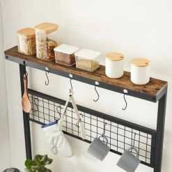 VASAGLE Küchenregal »KKS17BX«, Standregal für die Küche, 10 Haken, Gitterablage aus Metall, Vintage -Vasagleaus Geschaft 28c3b62f c25f 4992 a608 f475fb2dd4a7