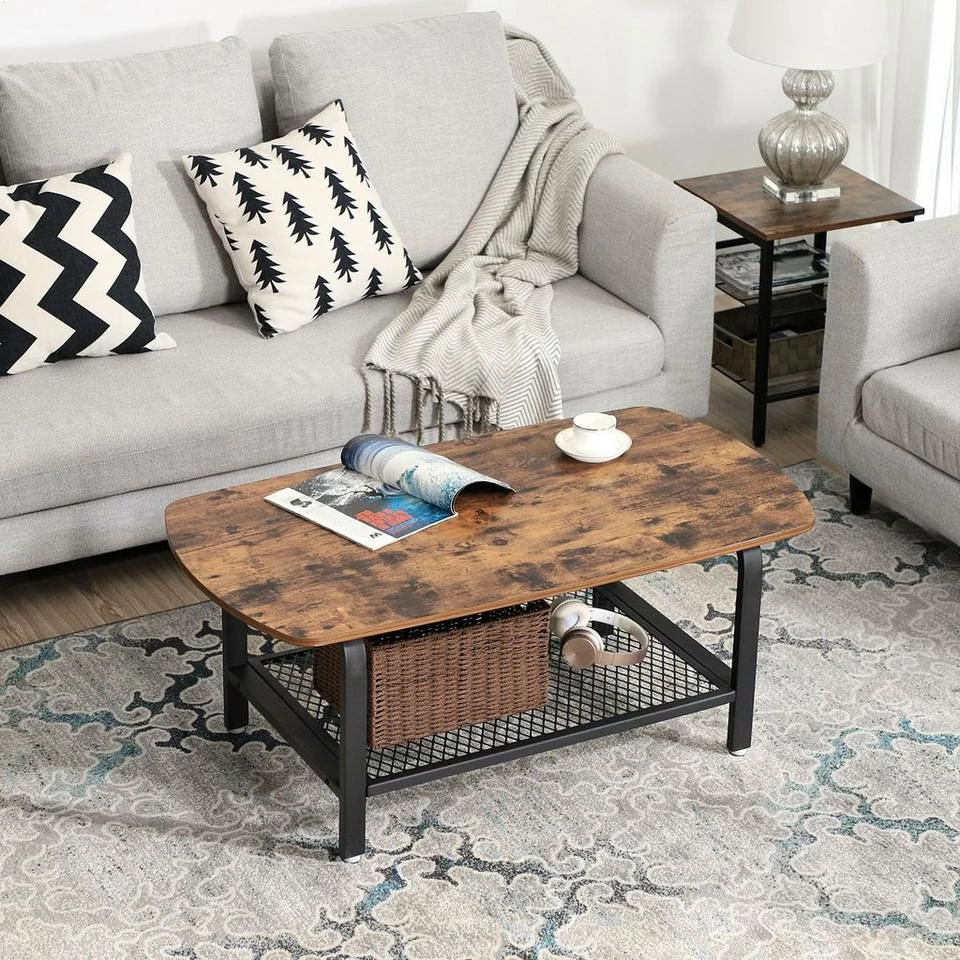 VASAGLE Couchtisch »LCT10X«, Kaffeetisch Metallgestell, vintage 4 VASAGLE Couchtisch »LCT10X«, Kaffeetisch Metallgestell, vintage – Bild 2