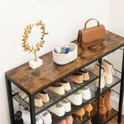 VASAGLE Schuhregal »LBS021B01«, Schuhschrank, für 14 Paar Schuhe, im Eingangsbereich, Industriestil, 100 x 30 x 90 cm -Vasagleaus Geschaft 29aa3b0d aad0 4d08 81a5 264c63115df5