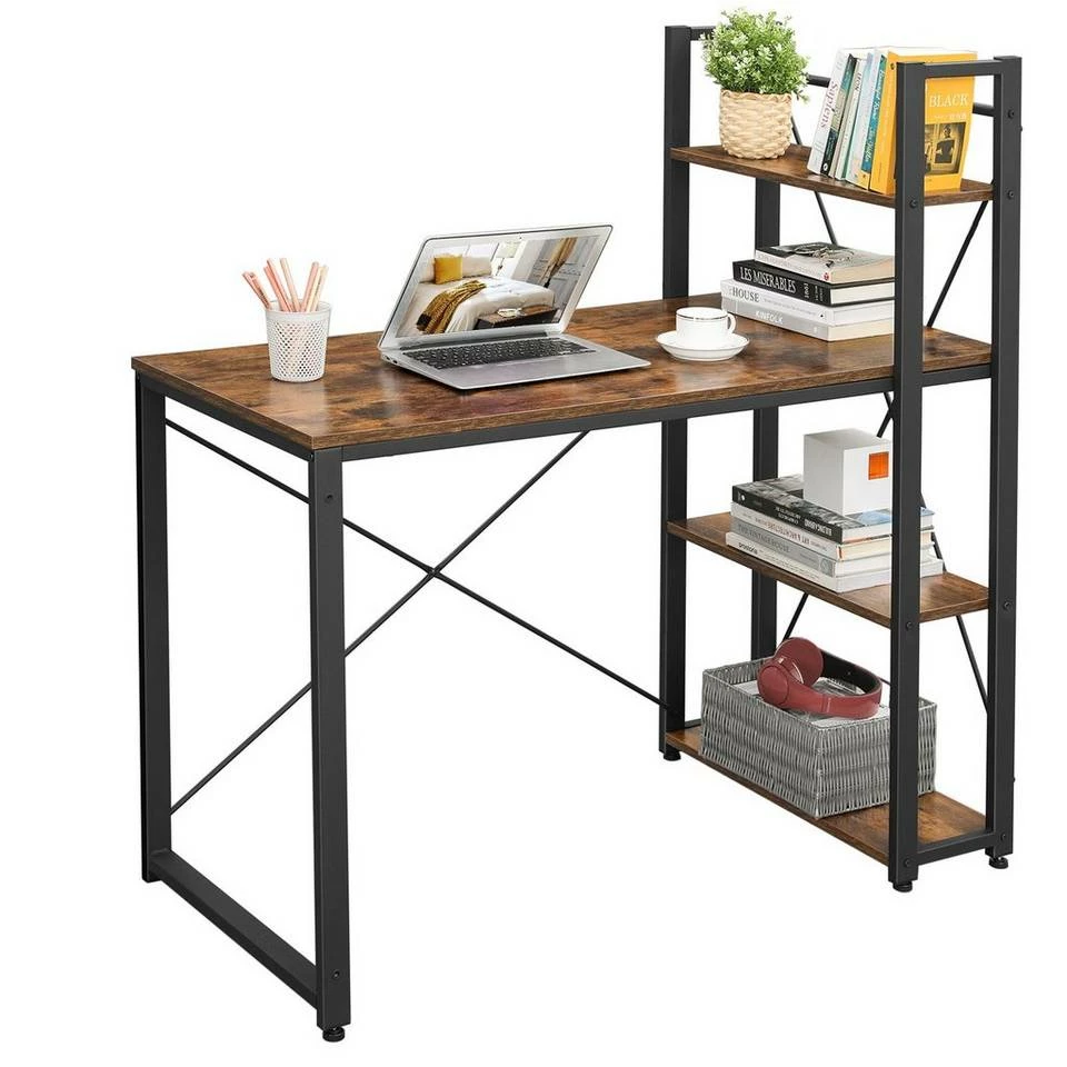 VASAGLE Schreibtisch »LWD48X«, Computertisch, 120 cm langer, Regalböden rechts oder links, Bürotisch, einfache Montage, stabil, Industrie-Design 10 VASAGLE Schreibtisch »LWD48X«, Computertisch, 120 cm langer, Regalböden rechts oder links, Bürotisch, einfache Montage, stabil, Industrie-Design – Bild 8