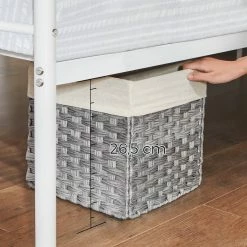 VASAGLE Metallbett »RMB061 RMB063«, Einzelbett, Doppelbett, mit Lattenrost und Bettgestell, für kleine Räume, Gästebett Schwarz, Wei&szlig; -Vasagleaus Geschaft 2aef7dc7 1b2b 49b7 83a5 c489898b6bed