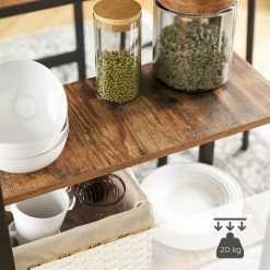 VASAGLE Bartisch »LBT11X«, Stehtisch mit 3 Regalebenen, Esstisch, Küchentisch, Holztisch, Küche, vintage -Vasagleaus Geschaft 2b255dc9 eb74 4f29 ae9d 602abe7d3477