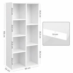 VASAGLE Bücherregal »LBC27NL LBC27WT LBC27BX«, Würfelregal, Standregal, eichefarben Natur, Vintage, Weiß 43 VASAGLE Bücherregal »LBC27NL LBC27WT LBC27BX«, Würfelregal, Standregal, eichefarben Natur, Vintage, Weiß -Vasagleaus Geschaft 2d402292 8d76 4840 b833 6974f67db259