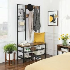 VASAGLE Garderobenständer »HSR86/086/98«, Kleiderständer mit 12 Kleiderhaken und Schuhregal, vintage Greige -Vasagleaus Geschaft 2dcbf413 a17a 4eae 8ff8 3f33b378f689