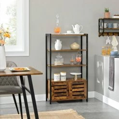 VASAGLE Bücherregal »LSC75«, Bücherschrank mit 3 Ablagen, 2 Lamellentüren, 70 x 30 x 121,5 cm Grau, Vintage 21 VASAGLE Bücherregal »LSC75«, Bücherschrank mit 3 Ablagen, 2 Lamellentüren, 70 x 30 x 121,5 cm Grau, Vintage -Vasagleaus Geschaft 2dd4e432 df5d 4017 a8f2 9e4b06ecba24