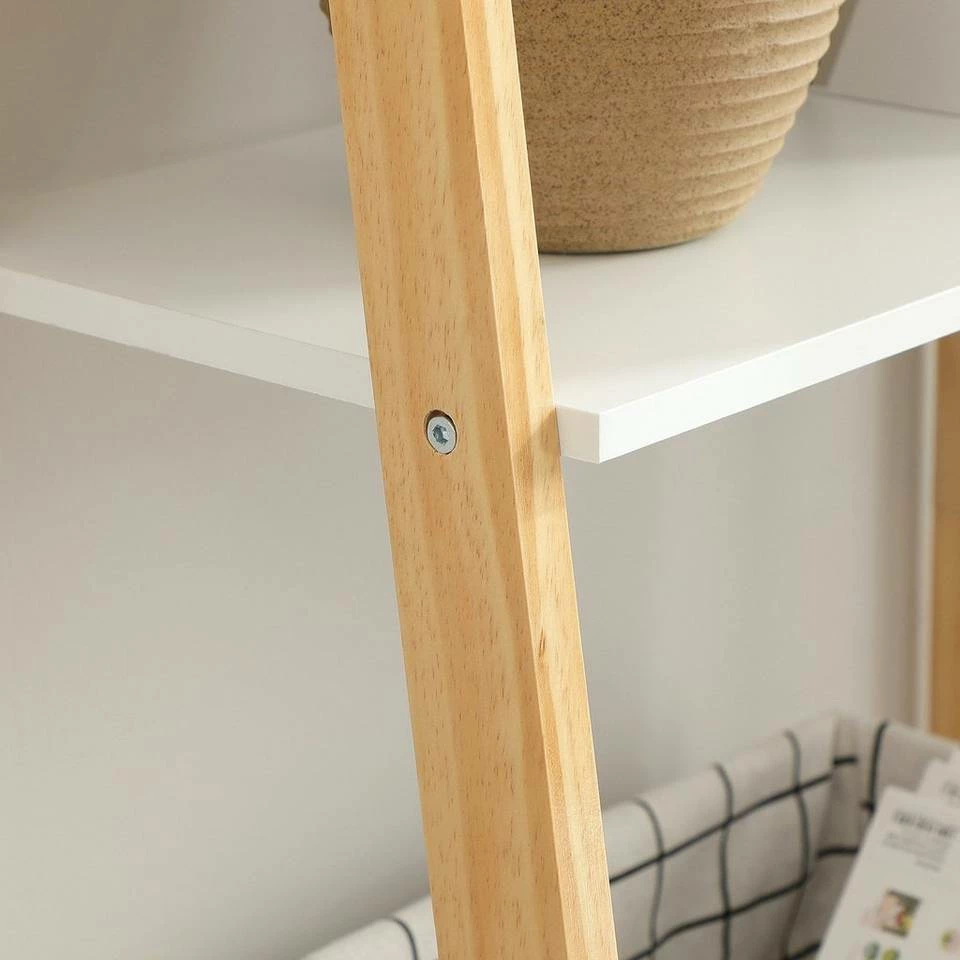 VASAGLE Standregal »LLS200N01 LLS200W01«, Bücherregal, Leiterregal mit 4 Ebenen Natur, Weiß 13 VASAGLE Standregal »LLS200N01 LLS200W01«, Bücherregal, Leiterregal mit 4 Ebenen Natur, Weiß – Bild 11