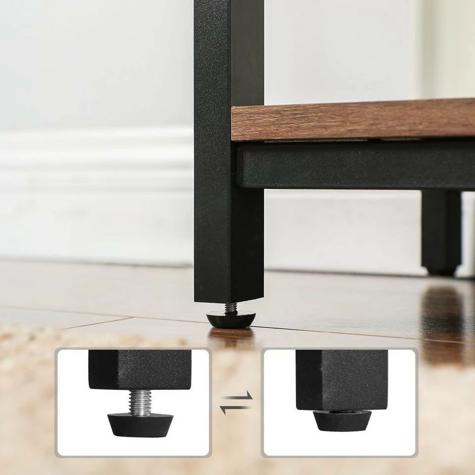 VASAGLE Sideboard »LSC74BX LSC74GD«, Küchenschrank mit 3 offenen Ablagen, Stahlgestell, vintage Braun 14 VASAGLE Sideboard »LSC74BX LSC74GD«, Küchenschrank mit 3 offenen Ablagen, Stahlgestell, vintage Braun – Bild 12