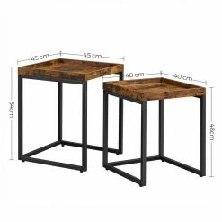 VASAGLE Beistelltisch »LNT222B01«, Sideboard, 2er Set, für Wohnzimmer, Esszimmer, Schlafzimmer, vintage 19 VASAGLE Beistelltisch »LNT222B01«, Sideboard, 2er Set, für Wohnzimmer, Esszimmer, Schlafzimmer, vintage -Vasagleaus Geschaft 2f612369 a657 4d71 956e d99338f581d7