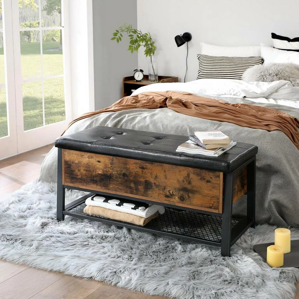 VASAGLE Sitzbank »LSB47BX LSB047B03«, Sitzbank, Eisen, vintage Haselnussbraun 3 VASAGLE Sitzbank »LSB47BX LSB047B03«, Sitzbank, Eisen, vintage Haselnussbraun