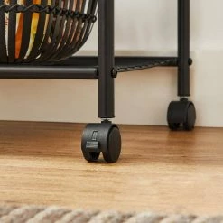 VASAGLE Servierwagen »KKS022B01«, Beistelltisch, Metallregal, Küchenhelfer, mit Rollen, 3 Ablagen, und 6 Haken, Vintage-Look -Vasagleaus Geschaft 30044e2e 8675 4097 9c6e dc4c6816bb52