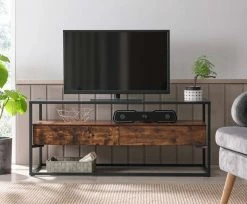 VASAGLE Lowboard »LTV051B01«, TV-Regal, Fernsehtisch, Couchtisch, Glastisch, vintage