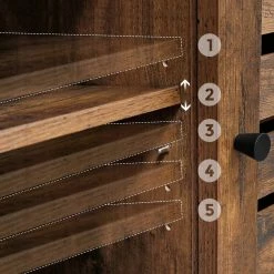 VASAGLE Sideboard »LSC79BX«, Beistellschrank, Küchenschrank, Breite 100 cm, vintage -Vasagleaus Geschaft 32d07540 8547 40d4 ae1c 7d9c4fa9d2da