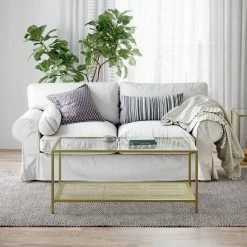 VASAGLE Couchtisch »LGT031A01«, Sofatisch, Beistelltisch, mit Hartglas und engmaschiger Gitterablage, aus Metallgestell, Gold-Transparent 13 VASAGLE Couchtisch »LGT031A01«, Sofatisch, Beistelltisch, mit Hartglas und engmaschiger Gitterablage, aus Metallgestell, Gold-Transparent -Vasagleaus Geschaft 354968cf 27bf 402f ac0a 316755aa30b3